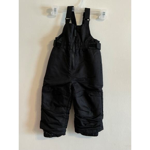 Cherokee Child Snow Bib Overalls Snow Pants Size 18 Months Black - Picture 1 of 5
